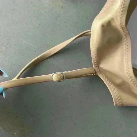 Ree Bees Swimwear Taupe High Waist Two Piece Bikini Set Size S - Picture 8 of 9